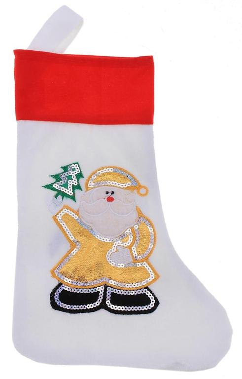 Новогодний носок для подарков под пошив на заказ с логотипом